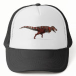 Tyrannosaurus rex in red, white and black hats