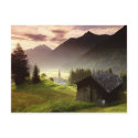 Tyrol Austria Misty Mountain Village postcards by DorkaReyes Tyrol Austria Misty Mountain Village postcards