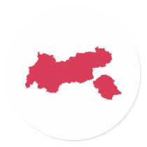 Tyrol map Austria Round Sticker