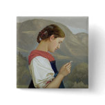 Tyrolean Girl Contemplating a Crucifix, 1865 buttons