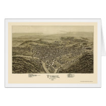 Tyrone, PA Panoramic Map - 1895 Cards