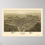 Tyrone, PA Panoramic Map - 1895 posters