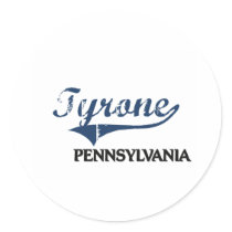 Tyrone Pennsylvania City Classic Round Sticker