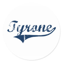 Tyrone Pennsylvania Classic Design Round Stickers