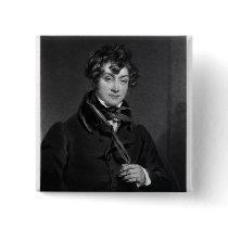 Tyrone Power, engraved by James Sands, c.1833 Pinback Button