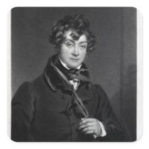 Tyrone Power, engraved by James Sands, c.1833 Square Stickers