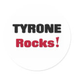 Tyrone Rocks Round Stickers