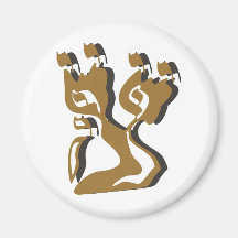 Tzadik Mem Yud Lamed Reish Refrigerator Magnet