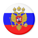 Tzar Of Muscovia, Russia flag Fridge Magnets