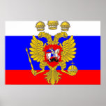 Tzar Of Muscovia, Russia flag Print