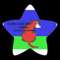 U AND I ARE ONE RADIO STATION STAR stickers