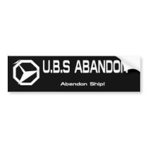 U.B.S Abandon Bumpersticker Bumper Sticker