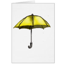 U is for Umbrella Greeting Card