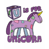 U is for Unicorn Child's T-Shirt by PatchworkPals U is for Unicorn Child's T-Shirt
