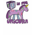 U is for Unicorn Kids' T-Shirt (White Outline)