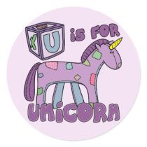 U is for Unicorn Stickers by PatchworkPals U is for Unicorn Stickers