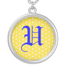 U LETTER ON HONEYCOMB JEWELRY