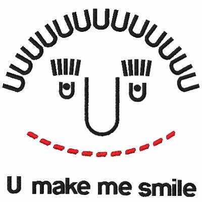 U make me smile embroidered shirt by talisbird