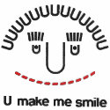 U make me smile embroidered shirts by talisbird U make me smile embroidered shirts