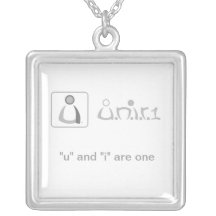 u.n.i.r.1 "u" and "i" are one square necklace