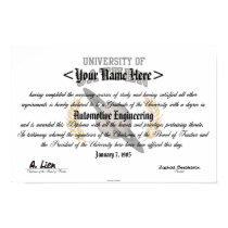 U of Saturn Diploma posters by wilddeej U of Saturn Diploma posters
