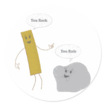 U Rock - U Rule Stickers