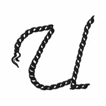 "U" Rope Alphabet 2.5"