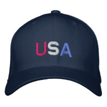 U.S.A. BASEBALL CAP embroidered hats
