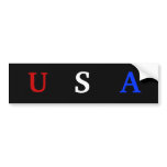 U, S, A bumper stickers