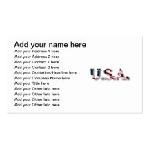 U.S.A. BUSINESS CARD TEMPLATES
