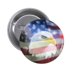 U.S.A. Eagle & Flag Button