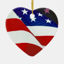 U.S.A. Flag Christmas Tree Ornaments