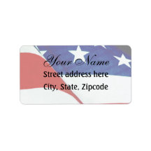 U.S.A. Flag Personalized Address Label