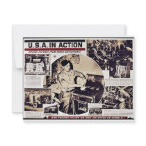U.S.A. In Action invitations by ww2posters U.S.A. In Action invitations