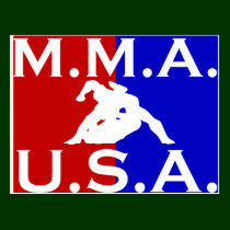 U.S.A. M.M.A. logo 3 postcards