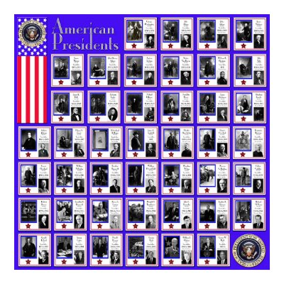 U.S.A. PRESIDENTS BLUE A/567 POSTERS by JOSEPHINEB3