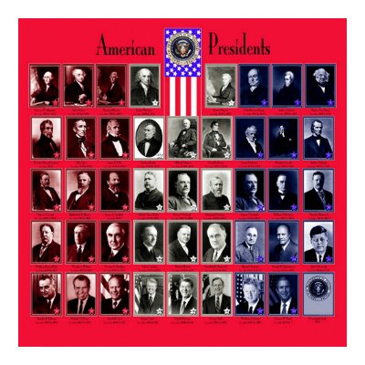 U.S.A. PRESIDENTS RED C/563 POSTERS by JOSEPHINEB3