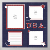 U.S.A. Scrapbook Page posters