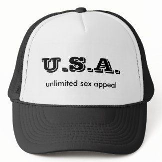 U., S., A., unlimited sex appeal cap hat