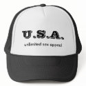 U., S., A., unlimited sex appeal cap hats by LulusLand U., S., A., unlimited sex appeal cap hats