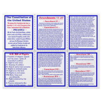 U.S. Amendments 11-27 Pocket Pamphlet / Bookmark Custom Flyer
