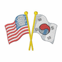 U S and Korea embroidered shirts by ZazzleEmbroidery U S and Korea embroidered shirts