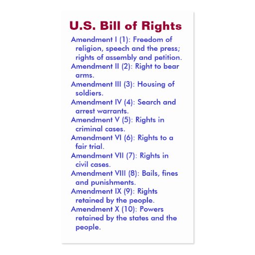 first 10 amendment rights
