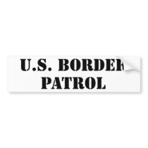 U.S. Border Patrol (text) bumper stickers