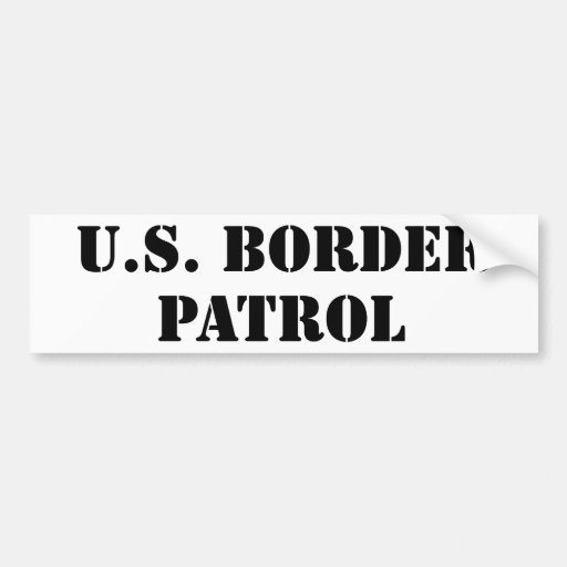 U.S. Border Patrol (text) Bumper Sticker | Zazzle