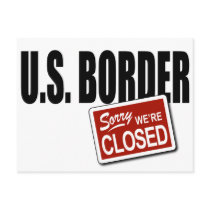 U.S. Border - Sorry We're Closed postcards