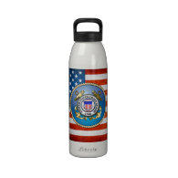 U.S. Coast Guard Emblem Drinking Bottles