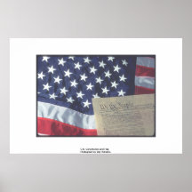 U.S. Constitution and Flag Posters
