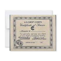 U.S. Crop Corps invitations