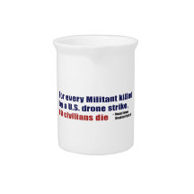 U.S. Drone Strike Militant Civilian Kill Ratio Beverage Pitcher